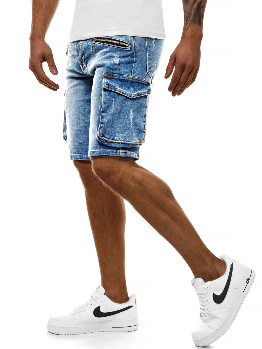 Herren Jeans Shorts Hellblau Ozonee G Ozonee