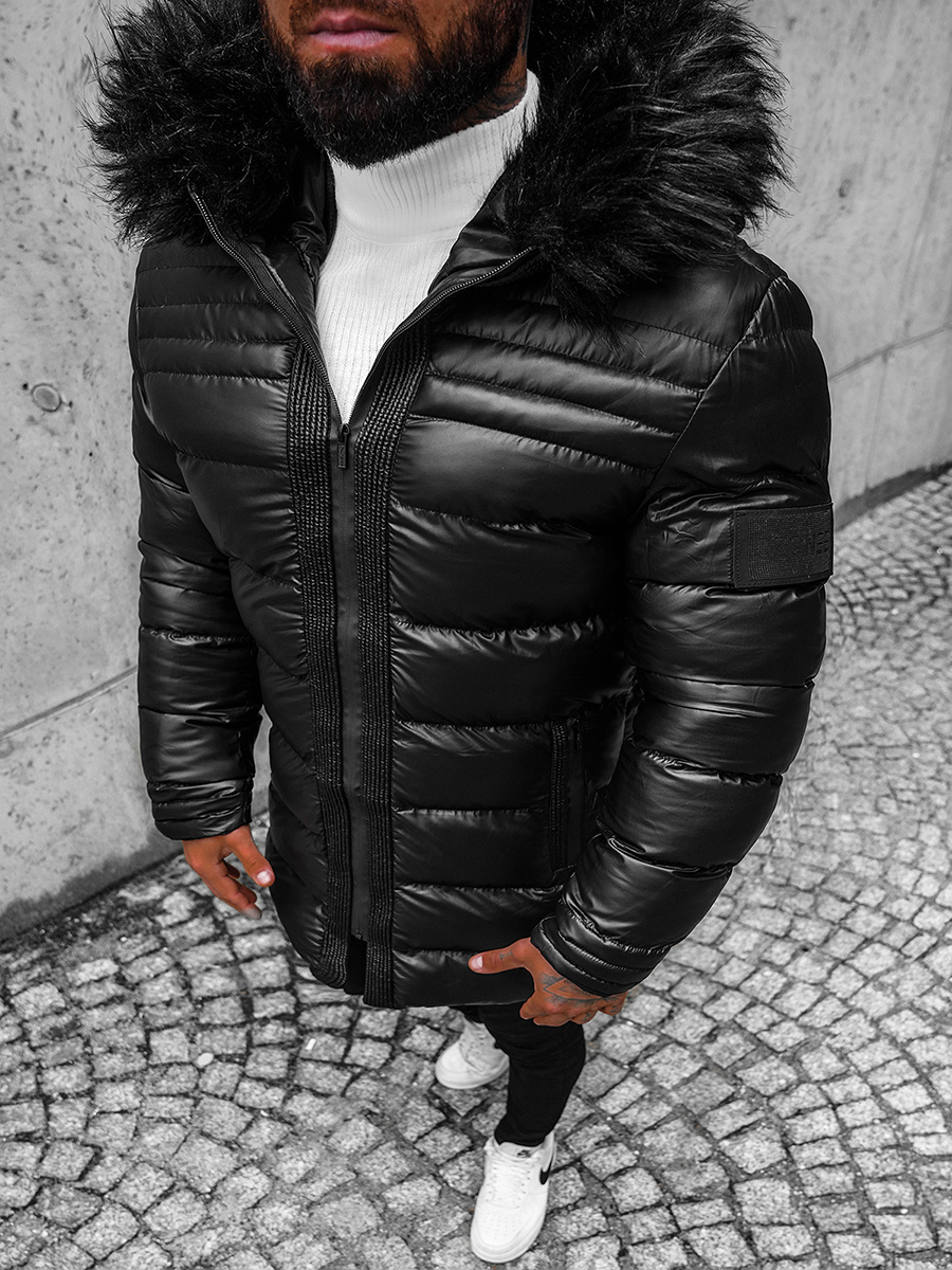 Herren Winterjacke Schwarz OZONEE O K2233 OZONEE