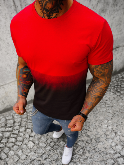 Herren T-Shirt Rot OZONEE JS/8T93/18Z