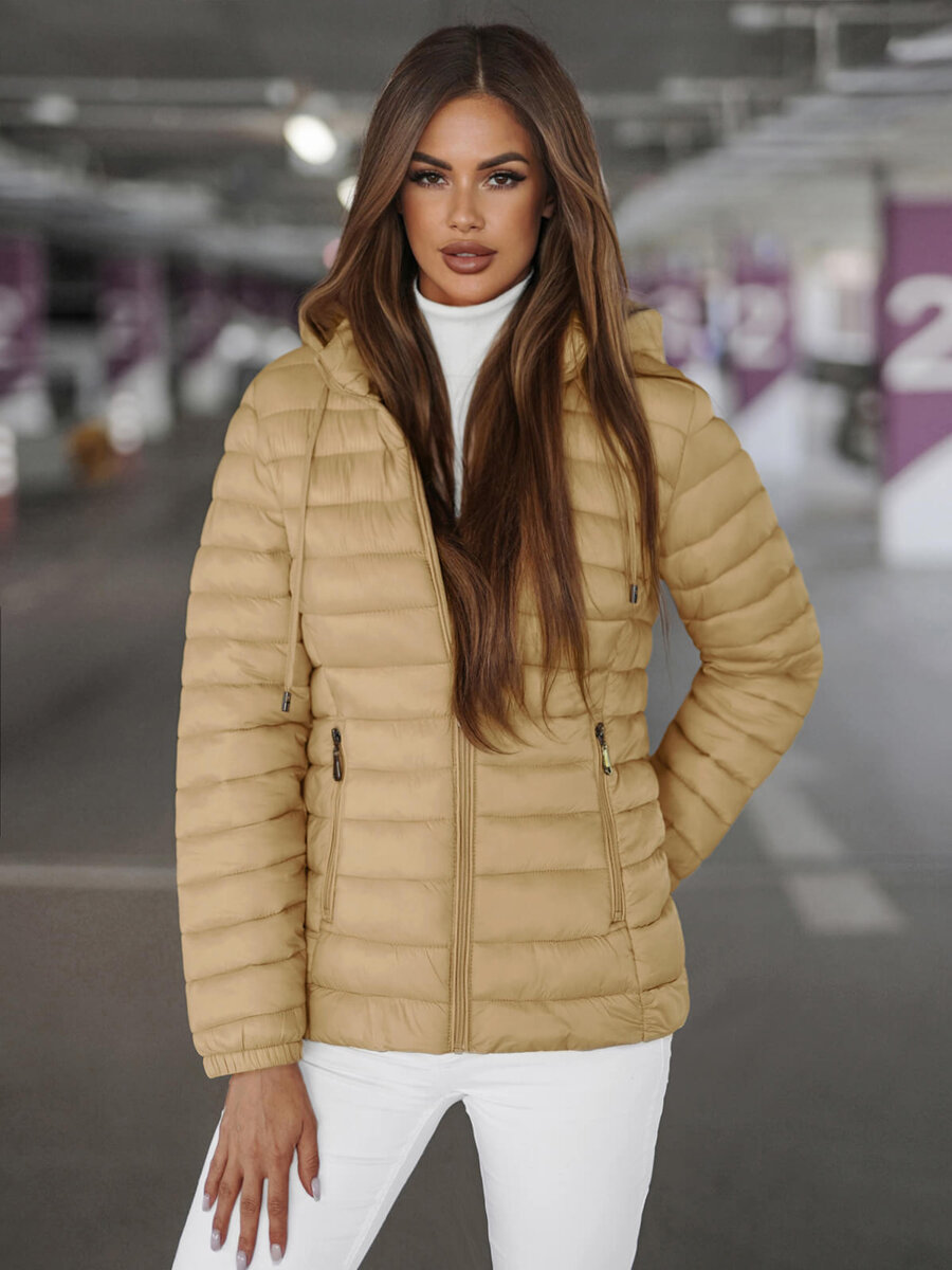 Ozonee Damen Jacke Beige OZONEE JS/16M9101/254Z