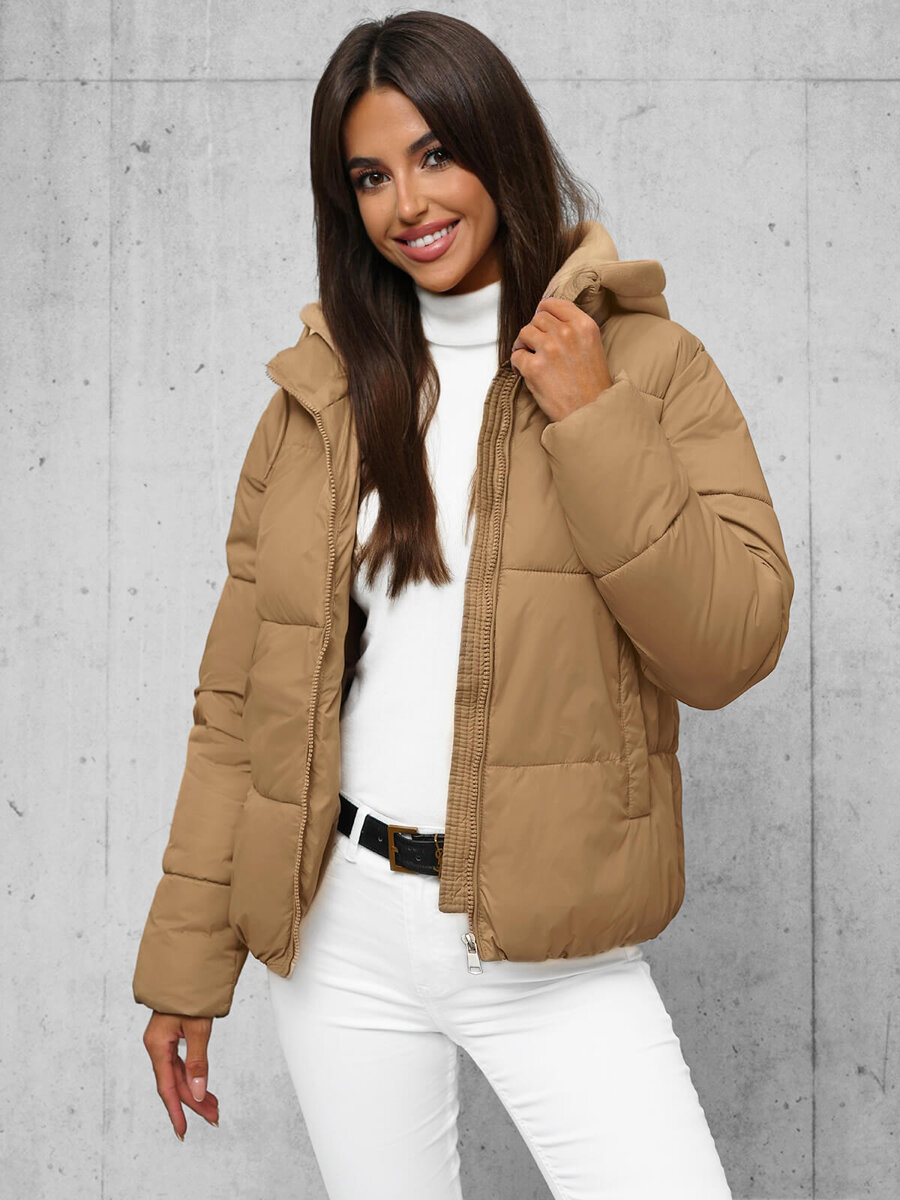 Ozonee Damen Jacke Hellbeige OZONEE JS/16M9187/158