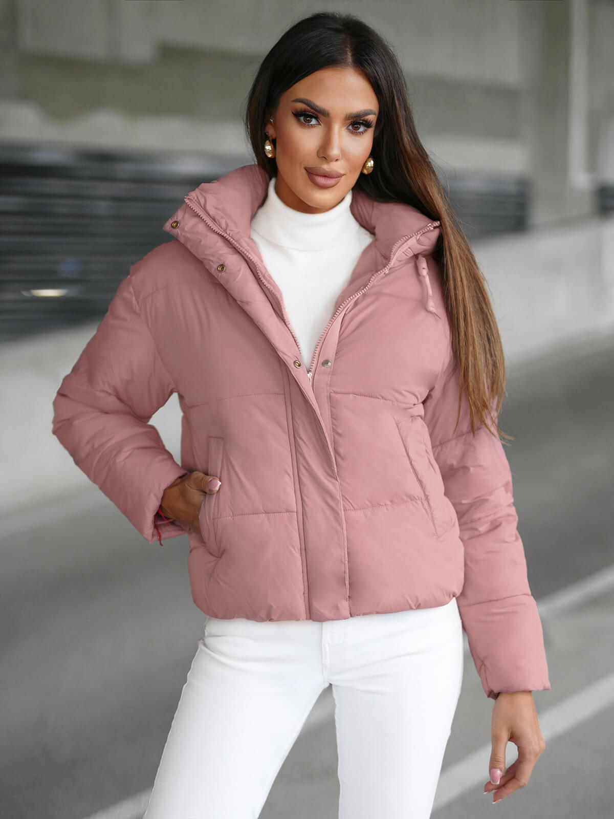 Ozonee Damen Jacke Puderrosa OZONEE JS/16M9188/46Z