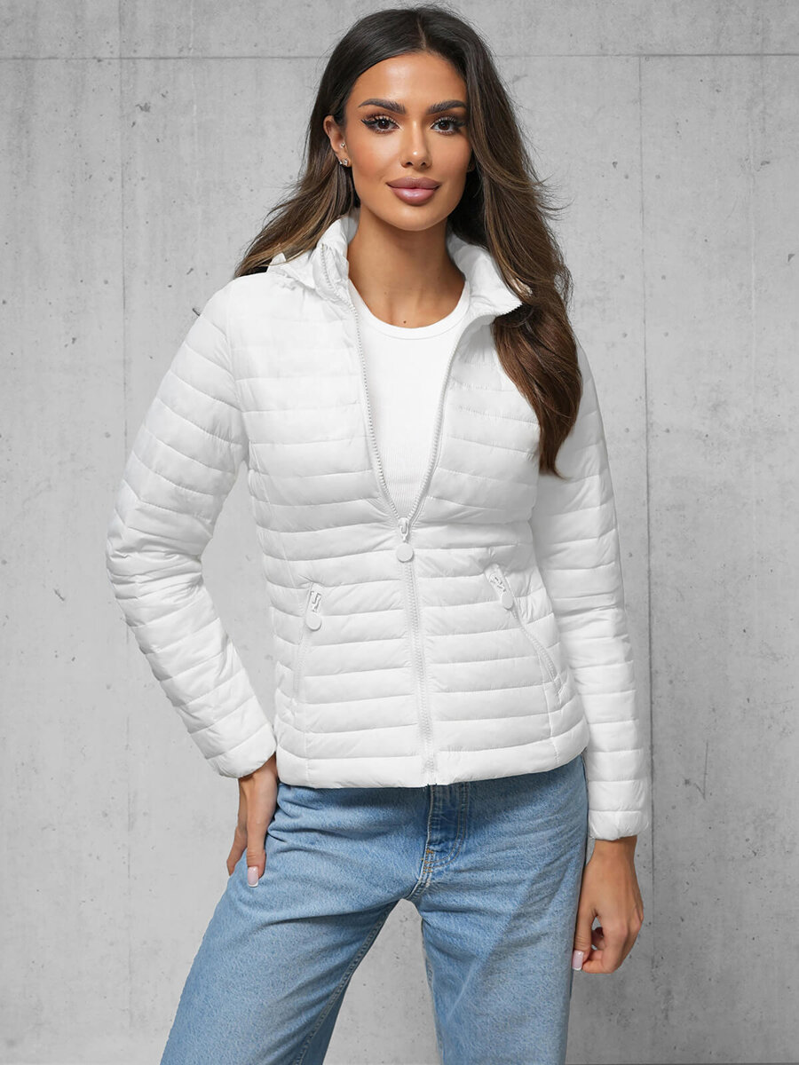 Ozonee Damen Jacke Weiß OZONEE O/H117Z