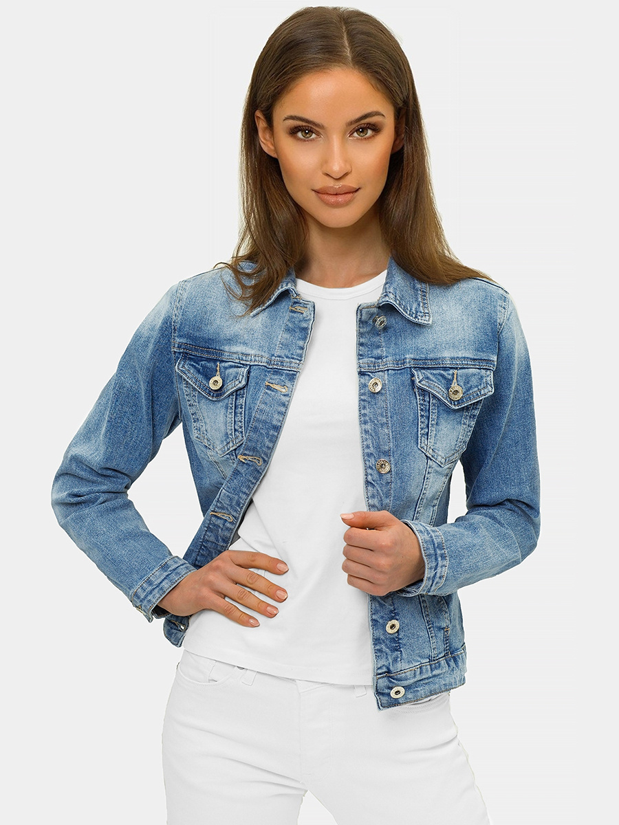 Ozonee Damen Jeansjacke Blau OZONEE O/WL2133