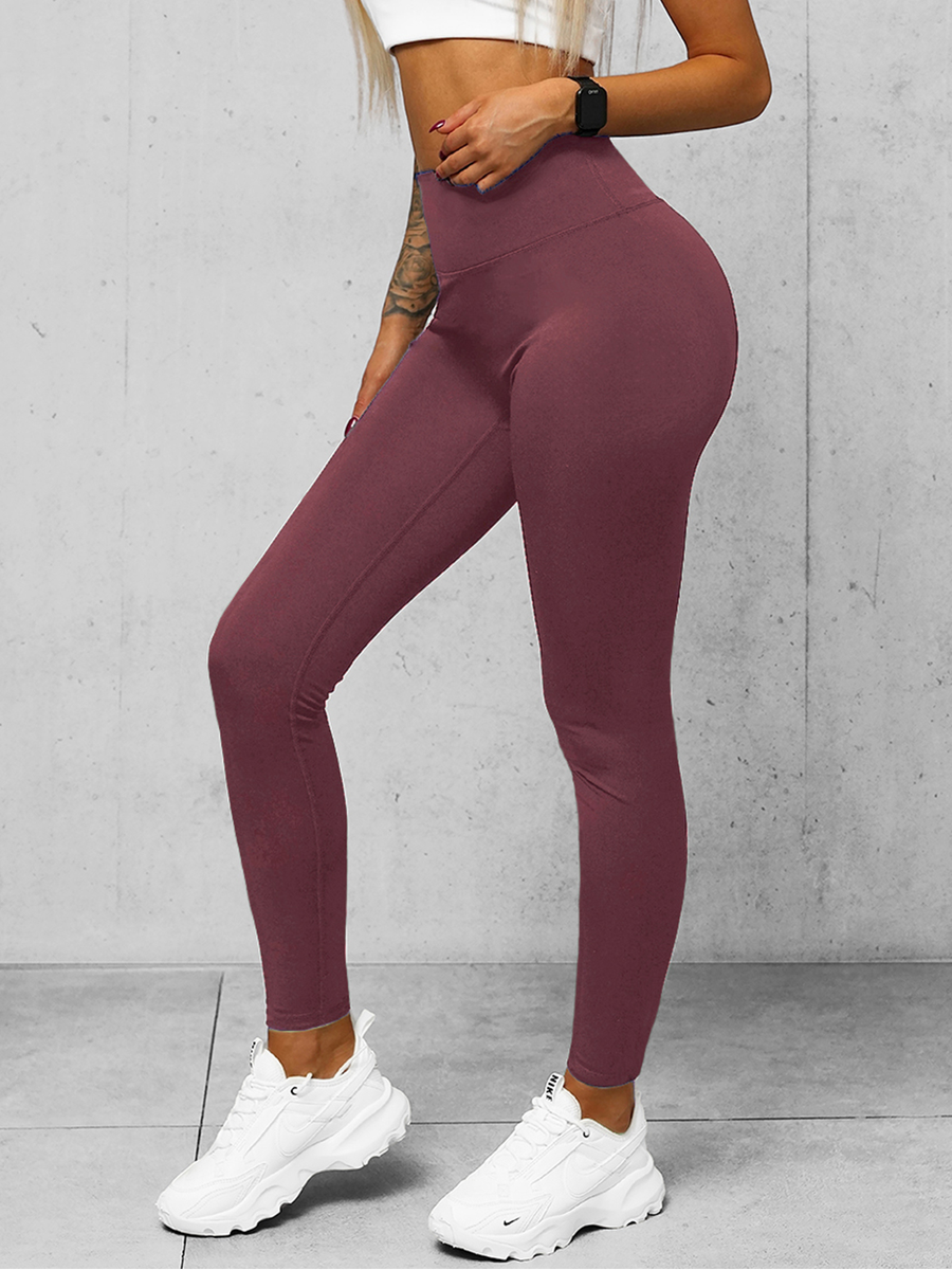 Ozonee Damen Leggings Dunkelpink O/K9-J