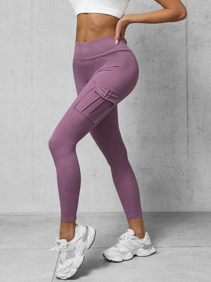 Ozonee Damen Leggings Dunkelpink OZONEE O/A10319