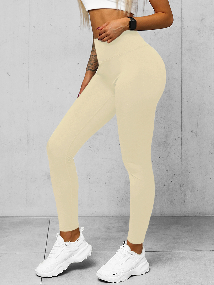 Ozonee Damen Leggings Ecru O/K9-J