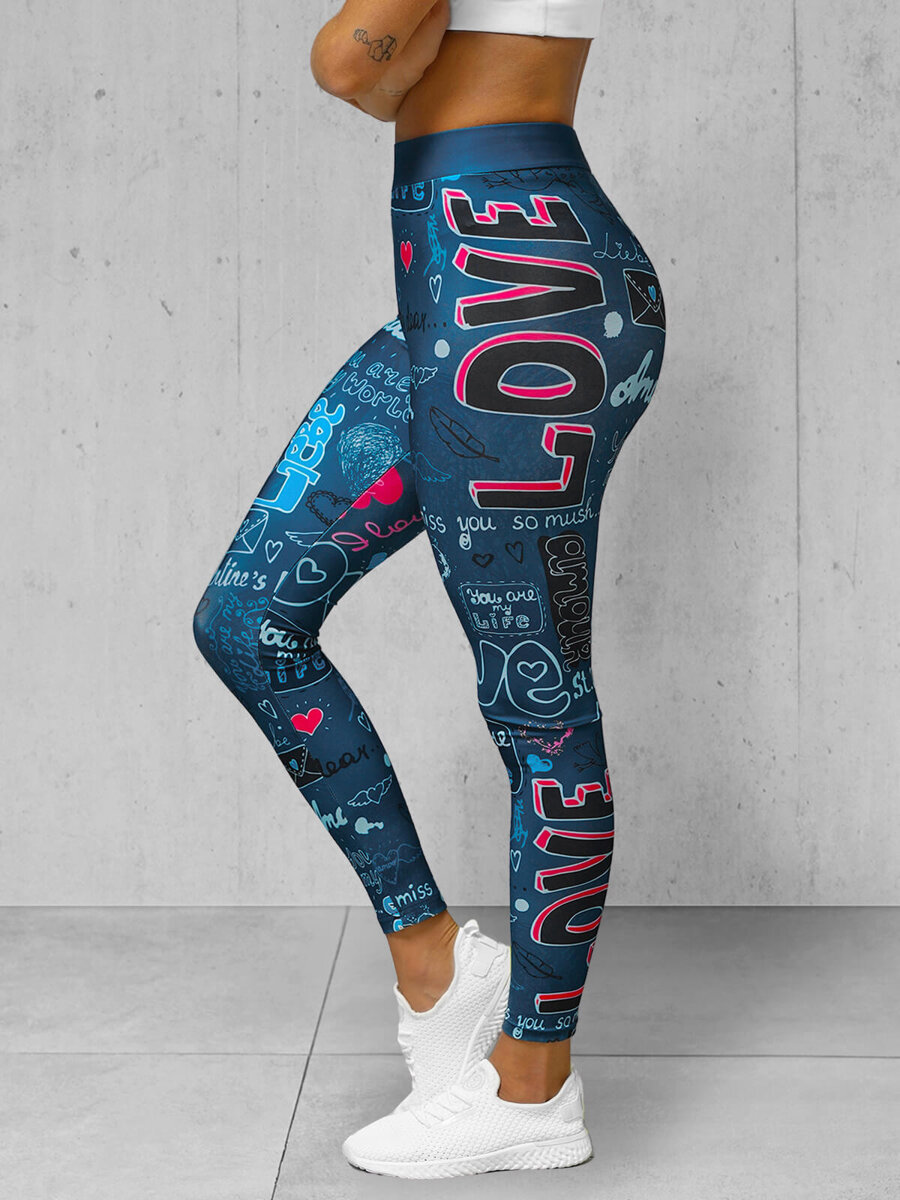 Ozonee Damen Leggings Indigo OZONEE O/20755Z