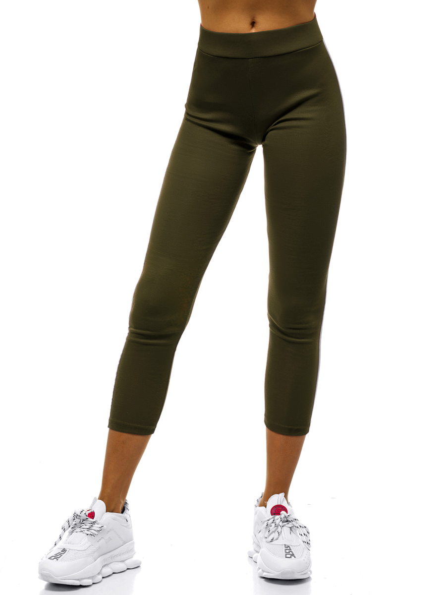 Damen Leggings Khaki OZONEE JS/1036/D7 OZONEE