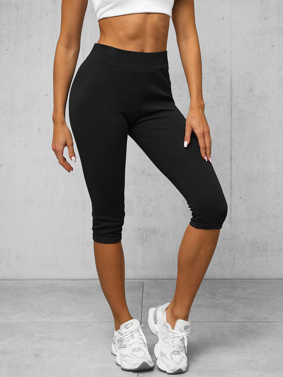 Ozonee Damen Leggings Schwarz OZONEE JS/1045/A1Z