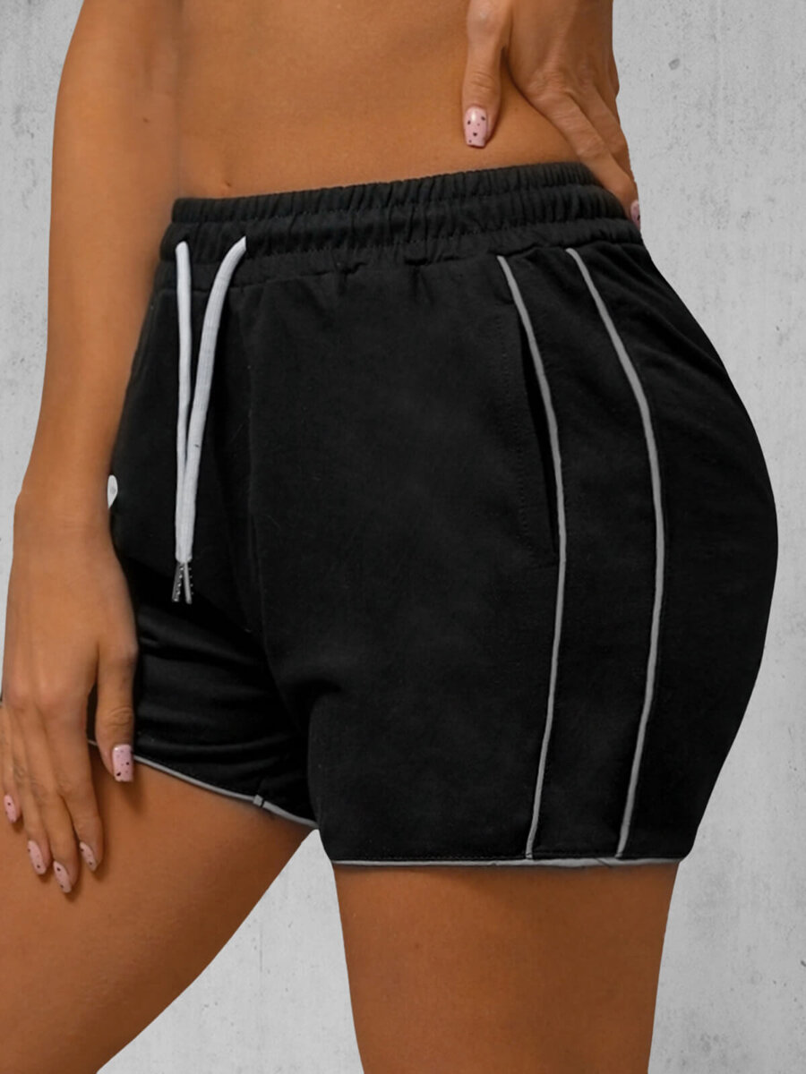 Women's sweat shorts - black OZONEE JS/8K208/3