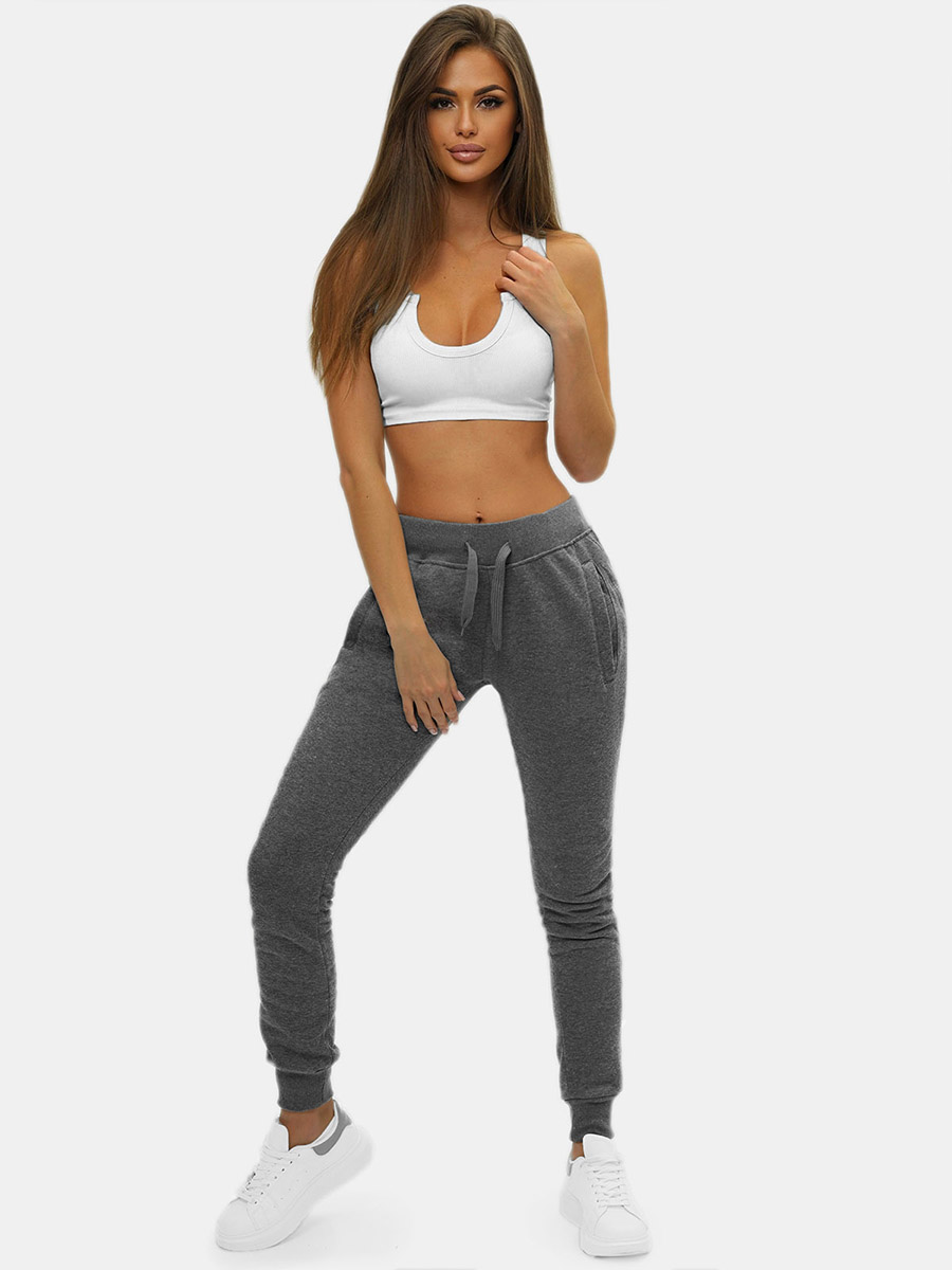 Ozonee Damen Sporthose Anthrazit OZONEE JS/CK01Z