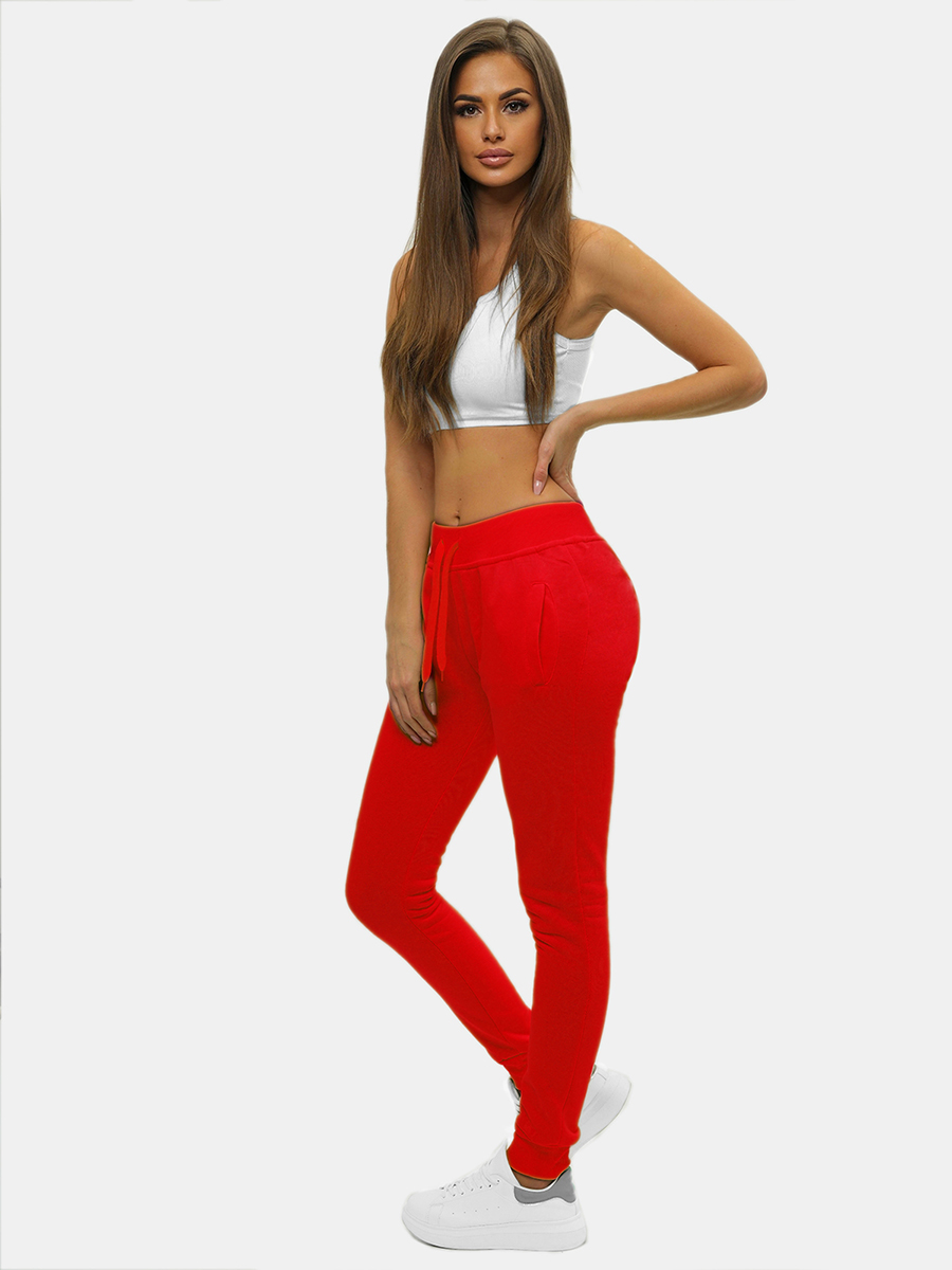 Ozonee Damen Sporthose Rot OZONEE JS/CK01Z