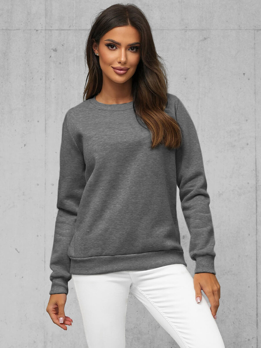 Ozonee Damen Sweatshirt Anthrazit OZONEE JS/W01Z