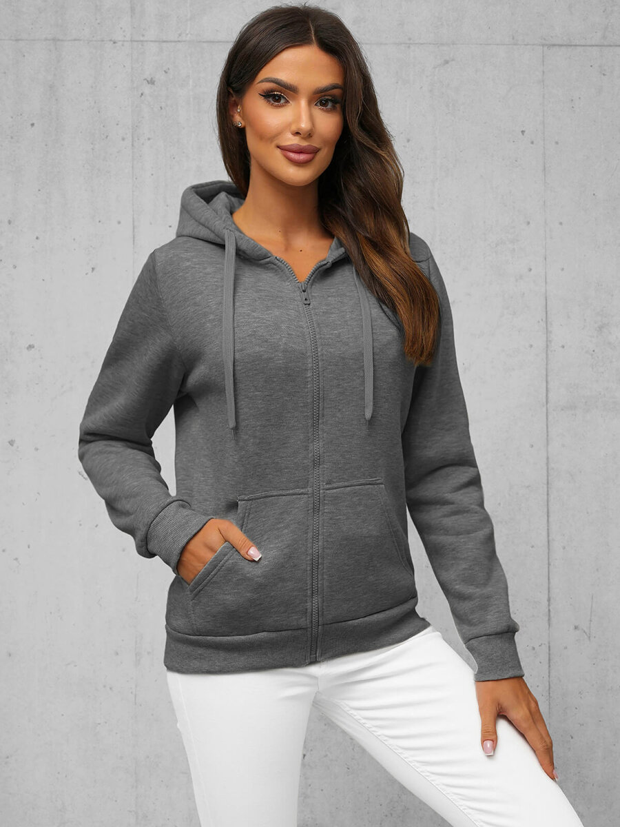 Ozonee Damen Sweatshirt Anthrazit OZONEE JS/W03Z