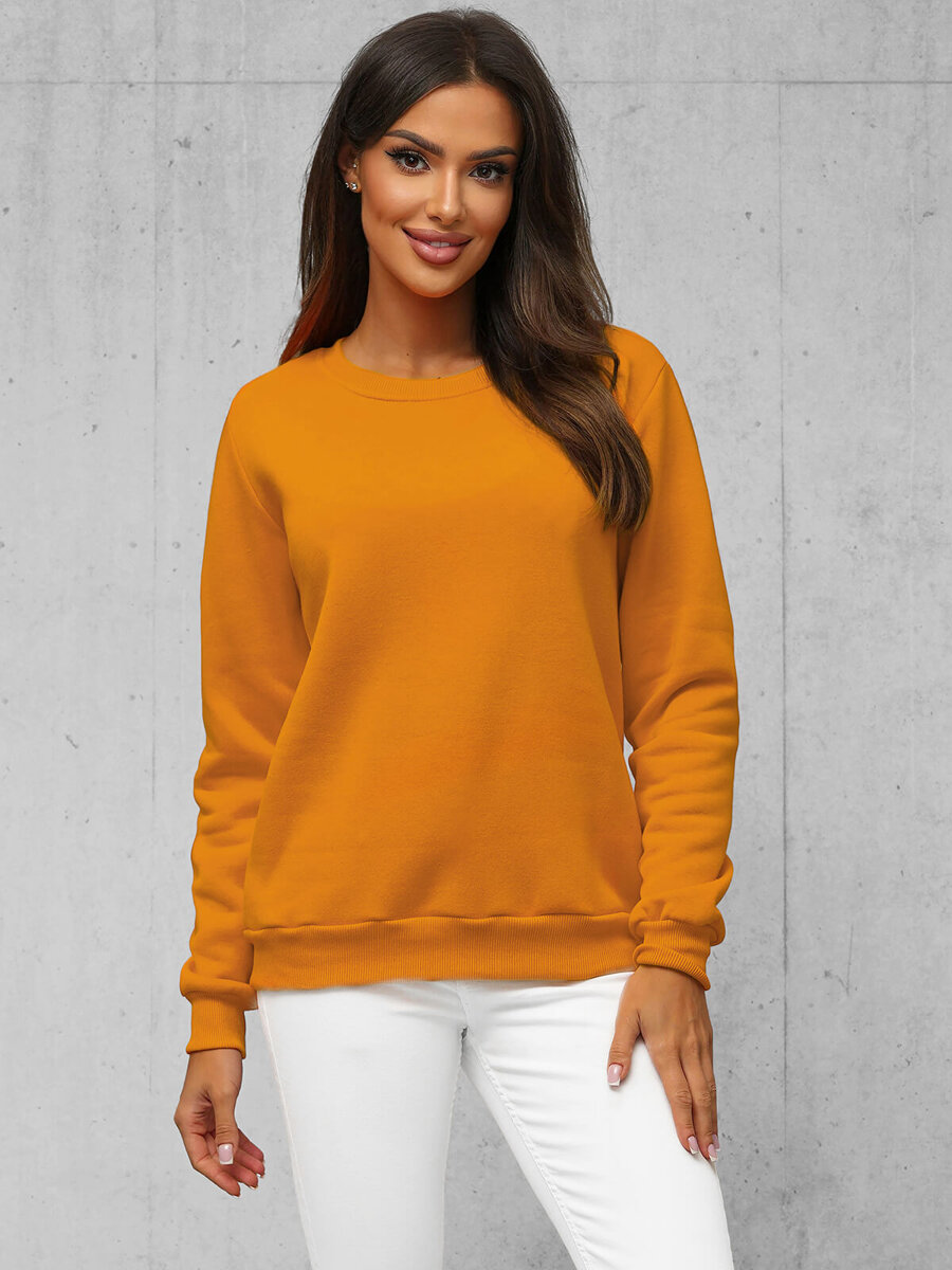 Ozonee Damen Sweatshirt Camel OZONEE JS/W01Z