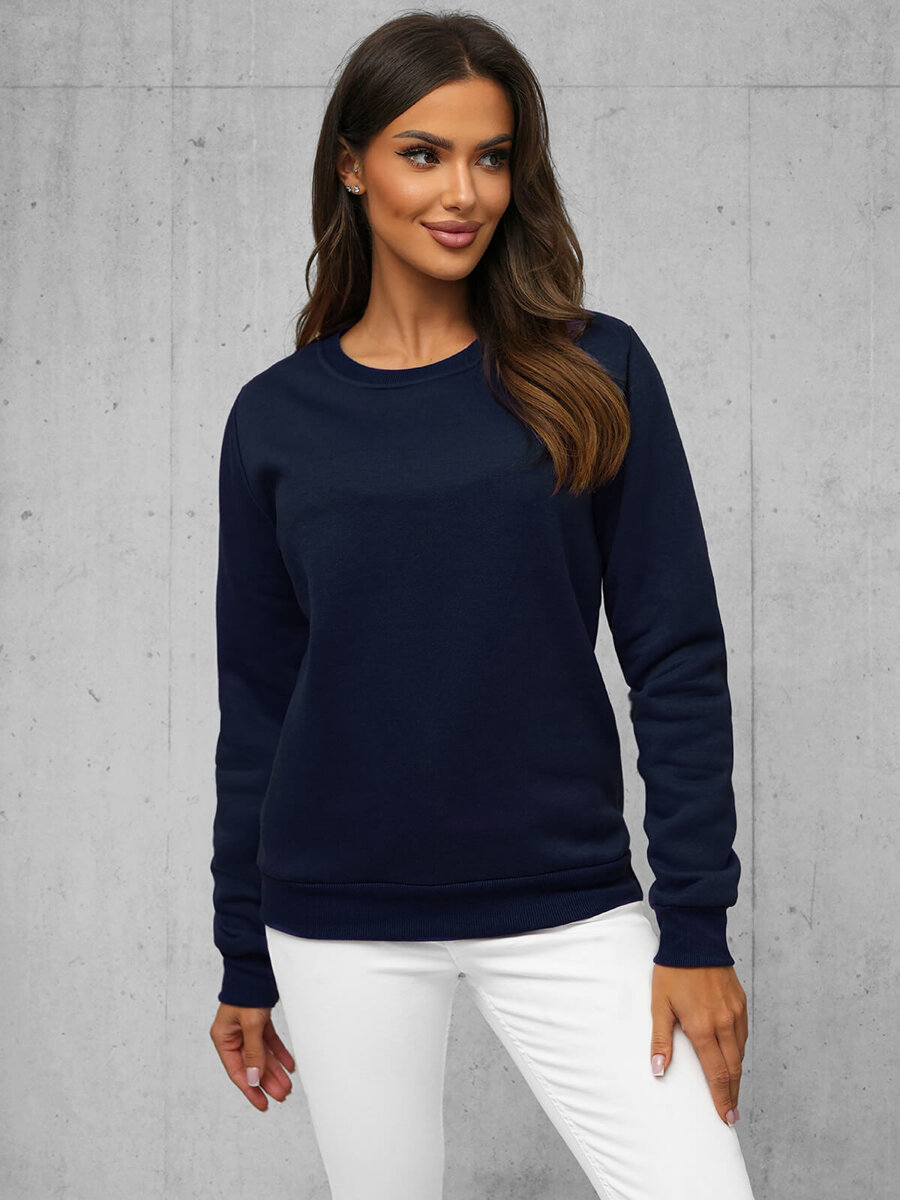 Ozonee Damen Sweatshirt Dunkelblau OZONEE JS/W01Z