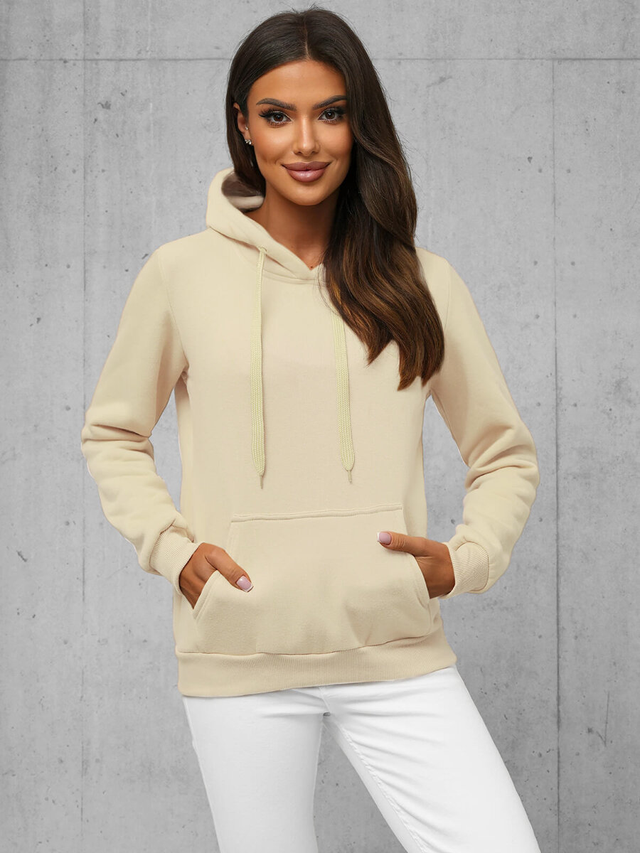 Ozonee Damen Sweatshirt Ecru OZONEE JS/W02/67Z