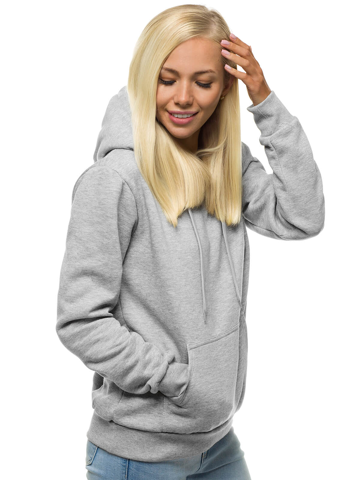 Ozonee Damen Sweatshirt Grau OZONEE JS/W02Z