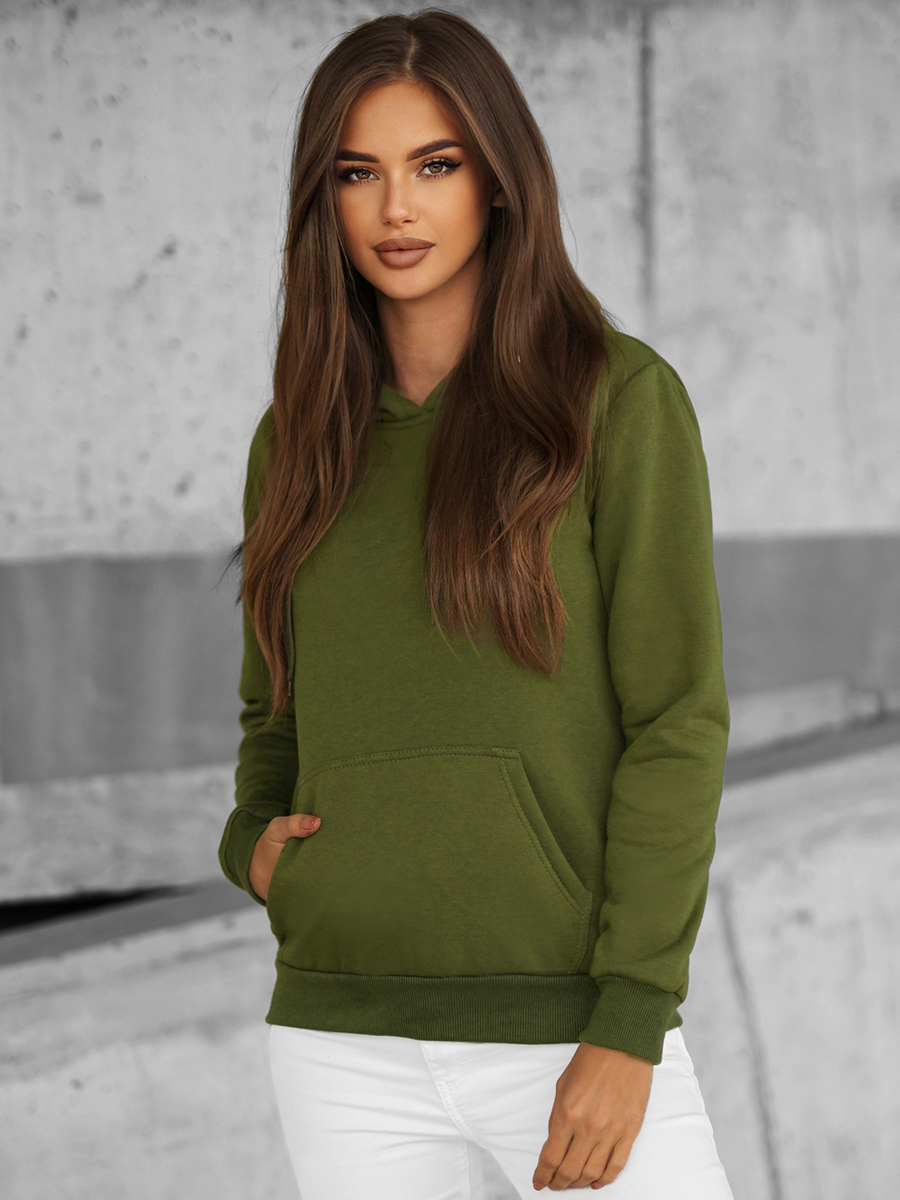 Ozonee Damen Sweatshirt Khaki OZONEE JS/W02Z