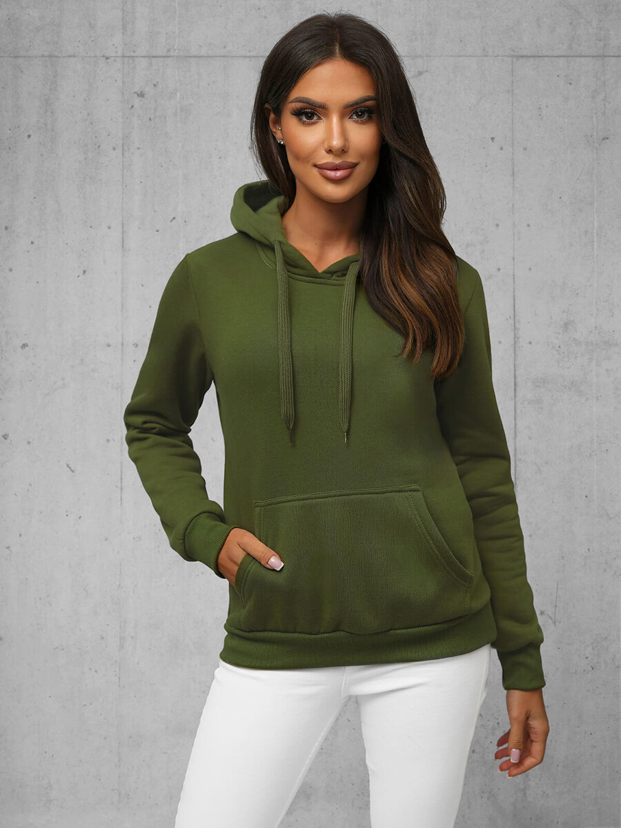 Ozonee Damen Sweatshirt Khaki OZONEE JS/W02Z