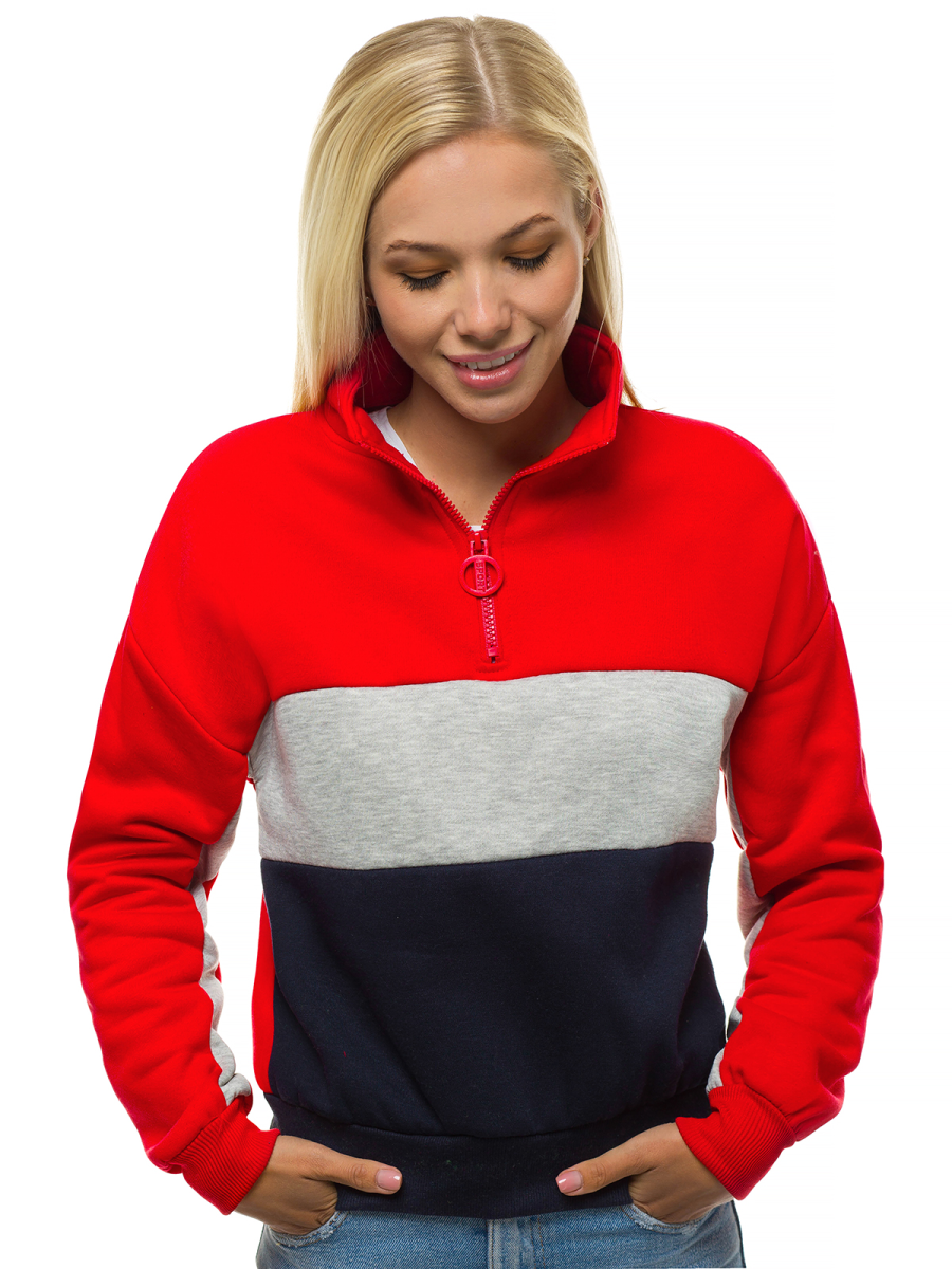 Damen Sweatshirt Rot OZONEE JS/KSW2021 OZONEE