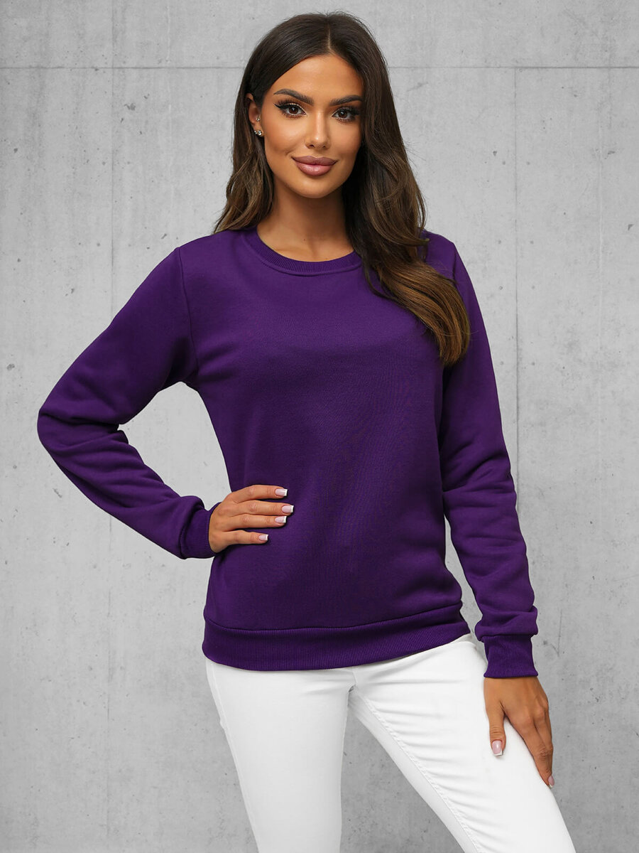 Ozonee Damen Sweatshirt Violett OZONEE JS/W01Z