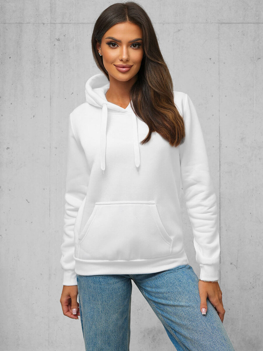 Ozonee Damen Sweatshirt Weiß OZONEE JS/W02Z