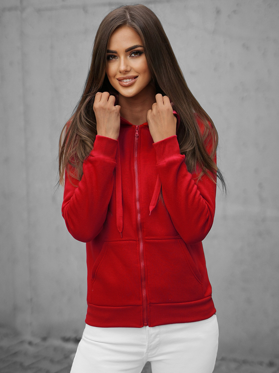 Ozonee Damen Sweatshirt dunkelrote OZONEE JS/W03Z