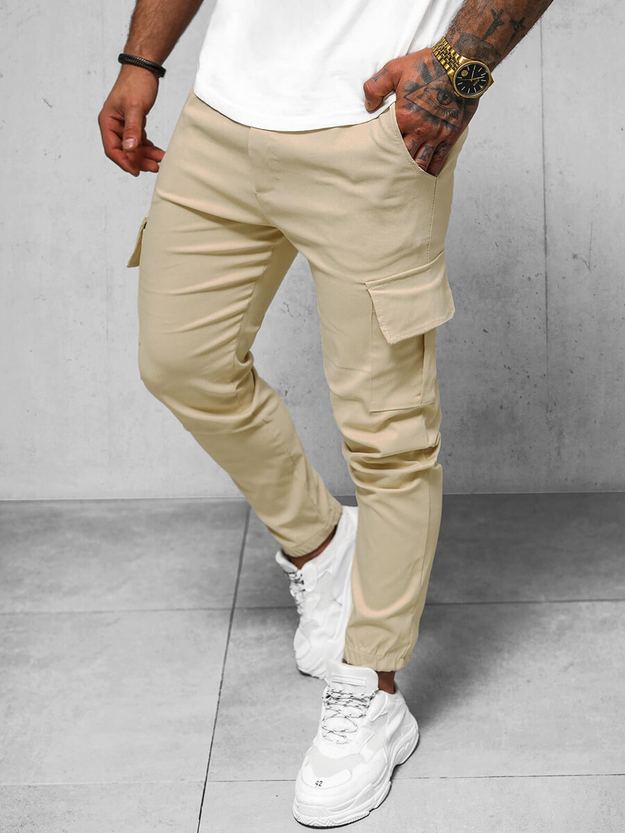 Ozonee Herren Chino Hose Beige OZONEE O/1404SP