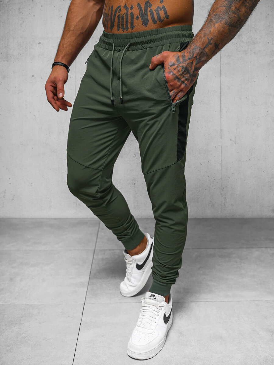 Ozonee Herren Chino Hose Khaki OZONEE O/DC468