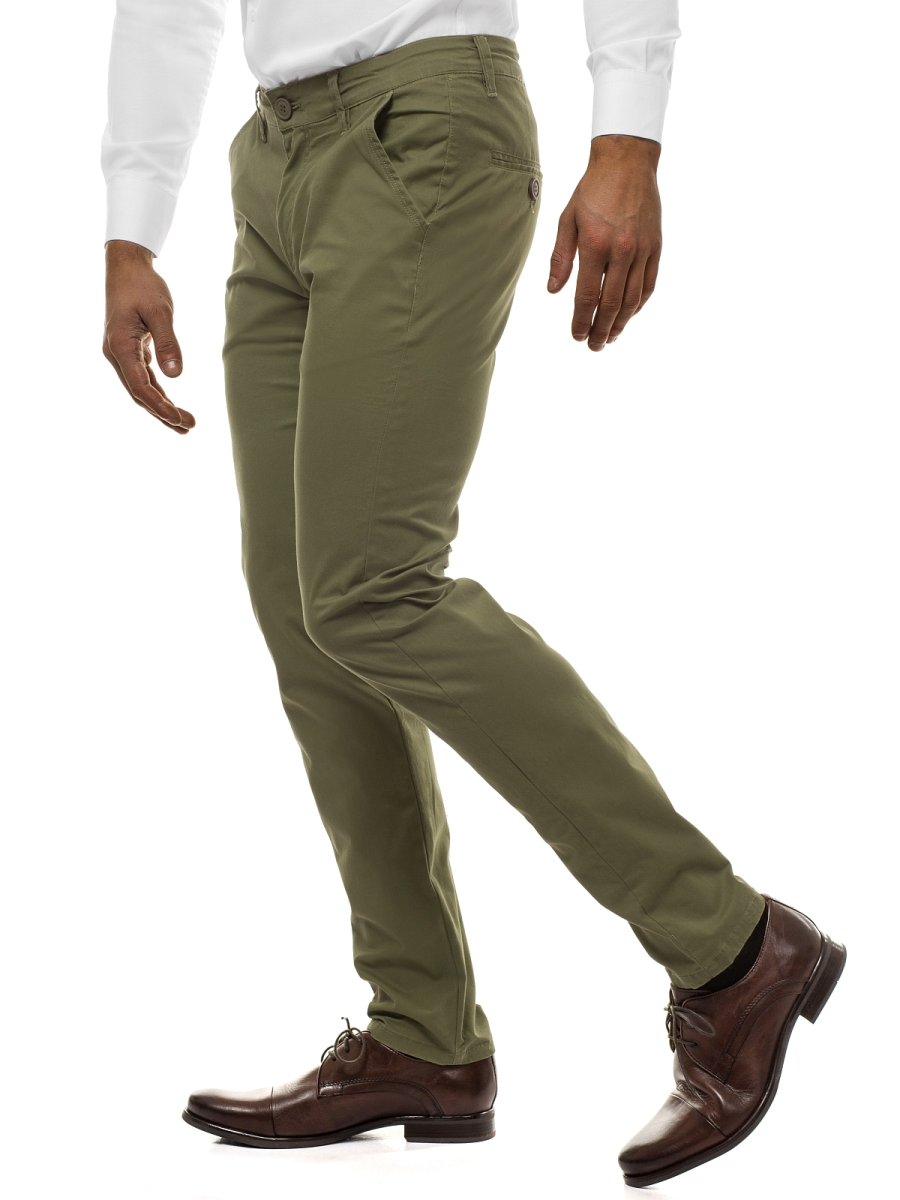 Herren Chinohose Grün OZONEE T/2901 OZONEE