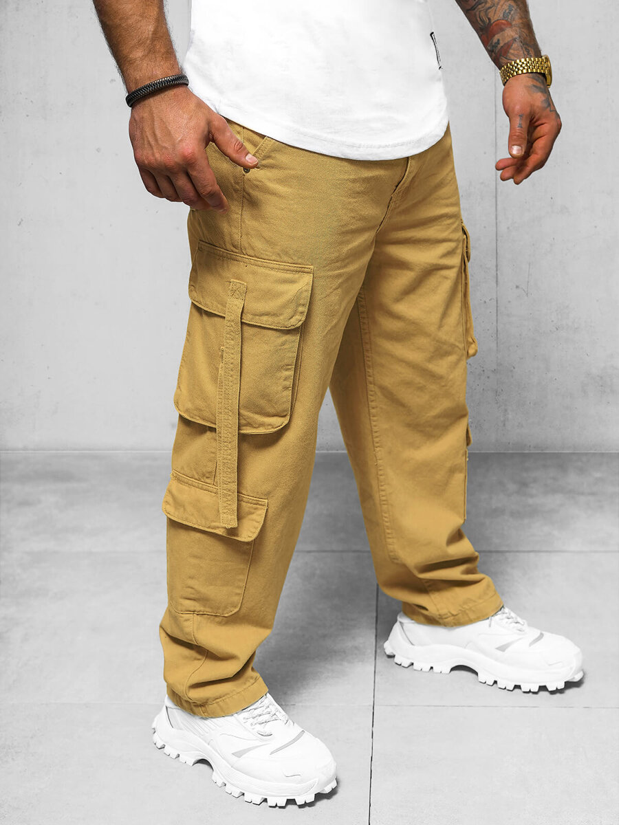 Ozonee Herren Hose Dunkelbeige OZONEE O/E9838H