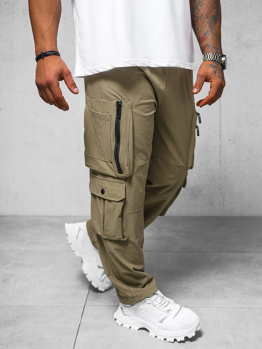 Ozonee Herren Hose Dunkelbeige OZONEE O/PS5527