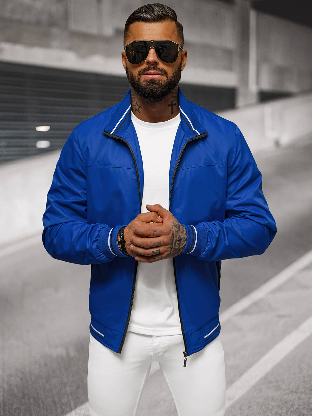 Ozonee Herren Jacke Blau OZONEE JS/5M3110/184Z