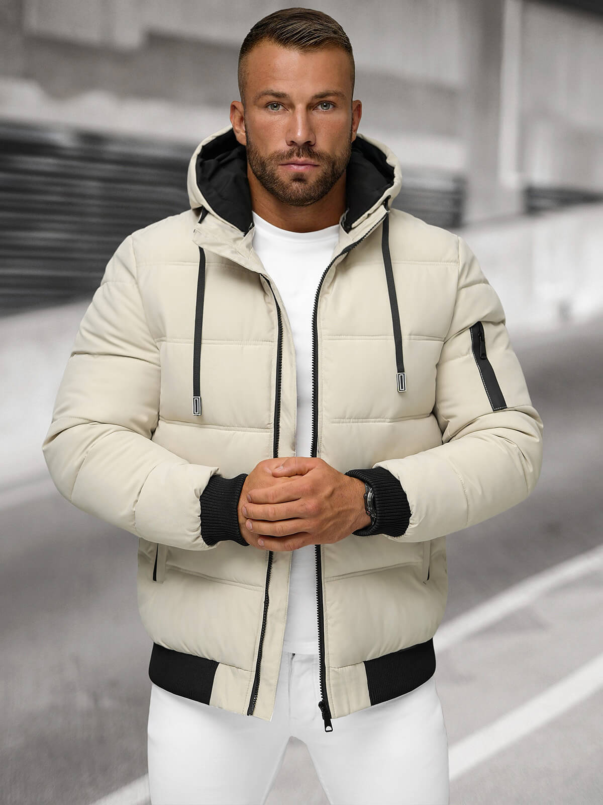 Ozonee Herren Jacke Ecru OZONEE JS/31M5003/280Z