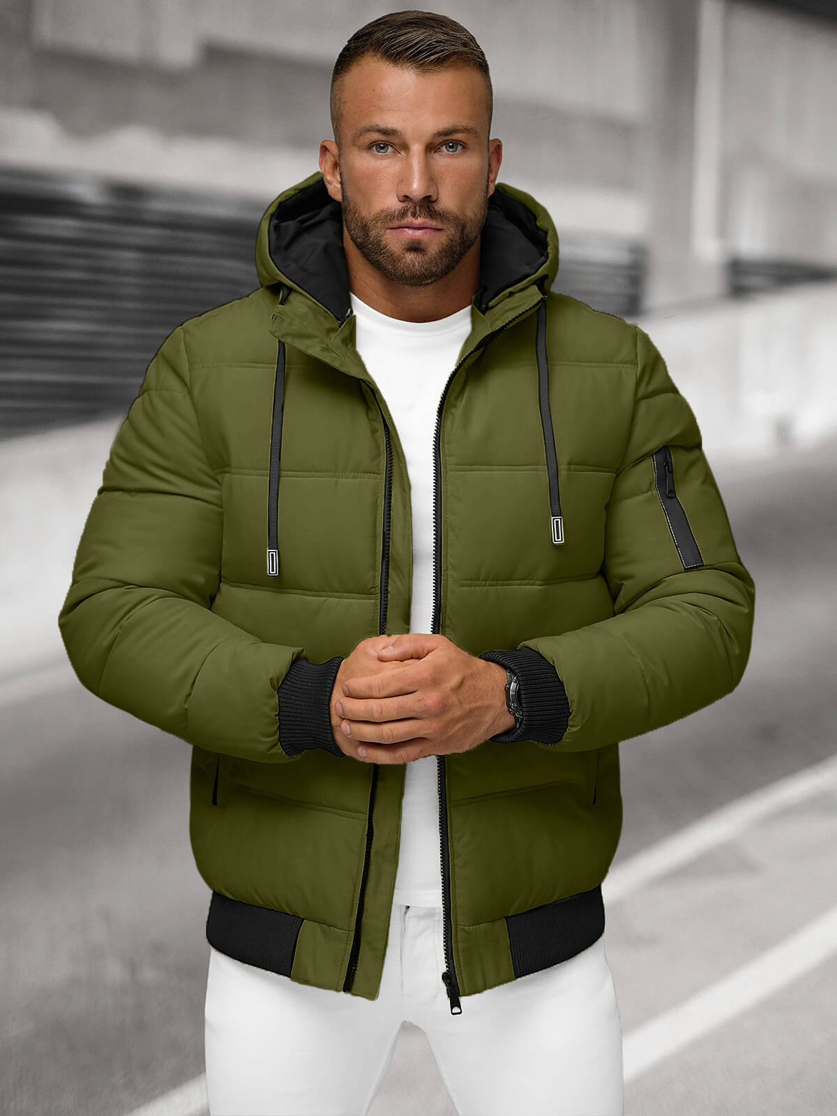 Ozonee Herren Jacke Khaki OZONEE JS/31M5003Z