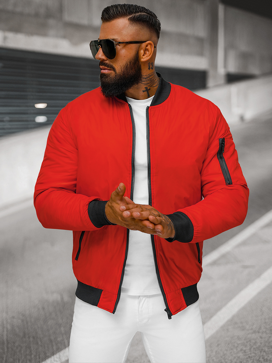 Ozonee Herren Jacke Rot OZONEE JS/AK95Z