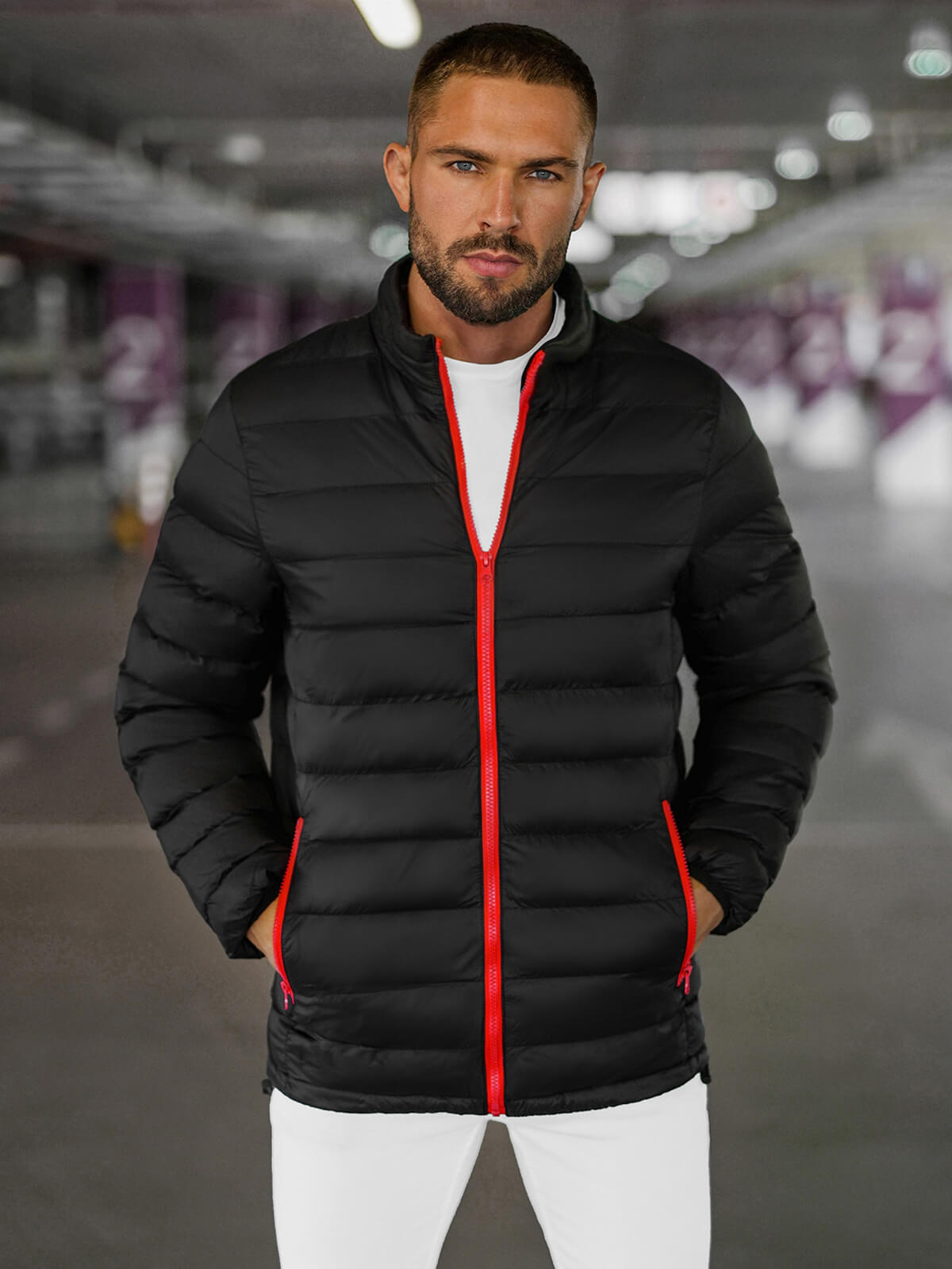 Ozonee Herren Jacke Schwarz/2 OZONEE JB/JP1111Z