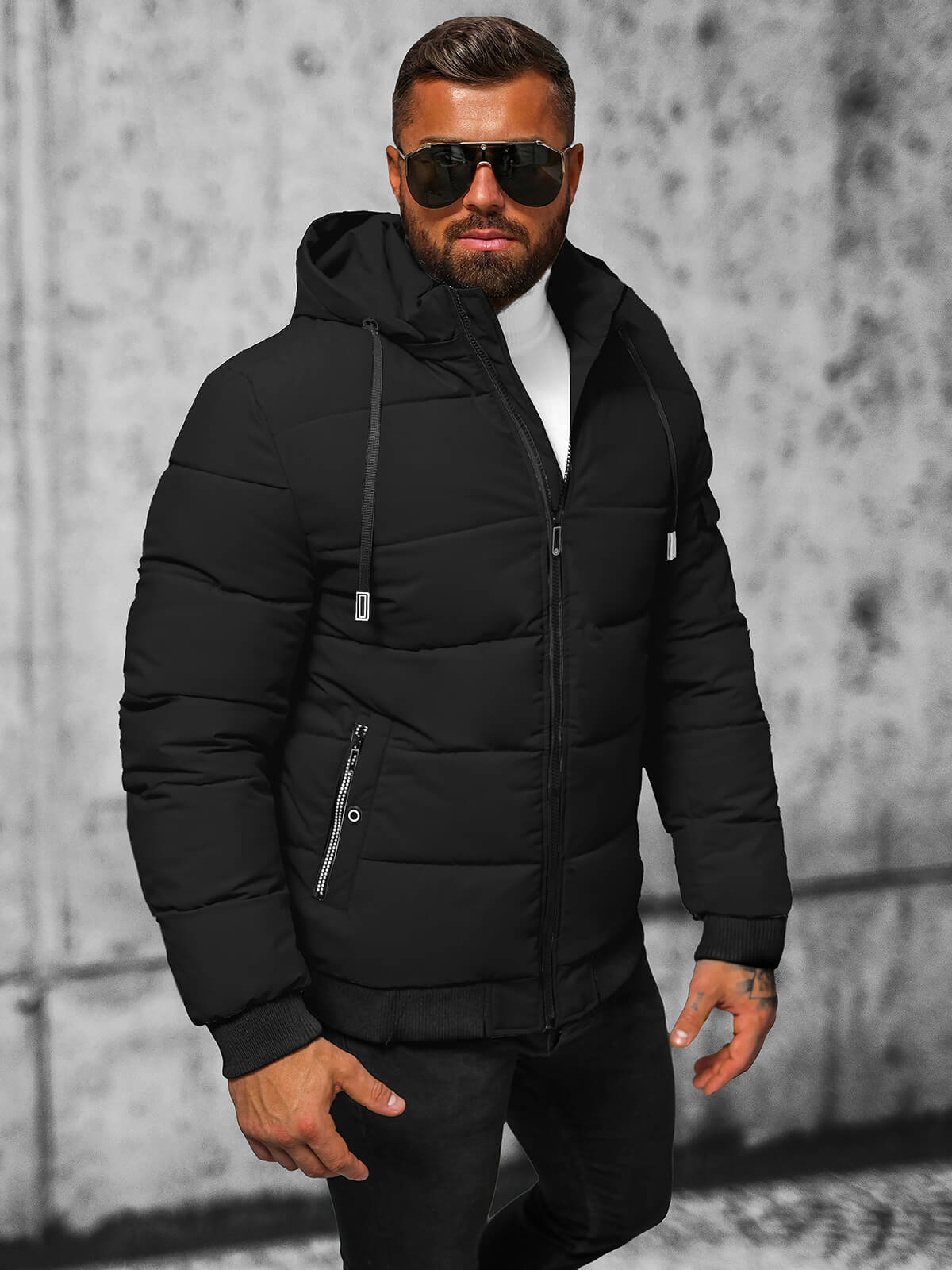 Ozonee Herren Jacke Schwarz OZONEE JS/31M5006