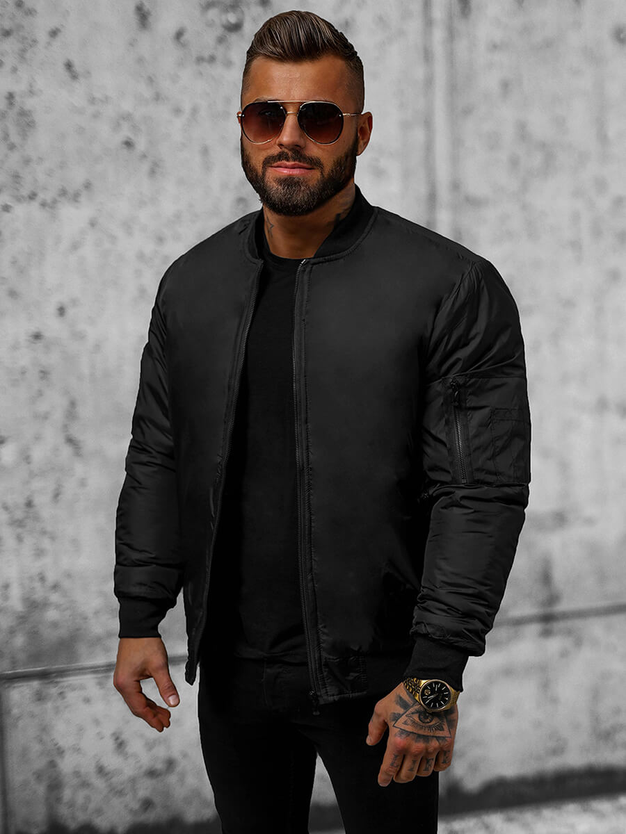 Ozonee Herren Jacke Schwarz OZONEE JS/AK95Z