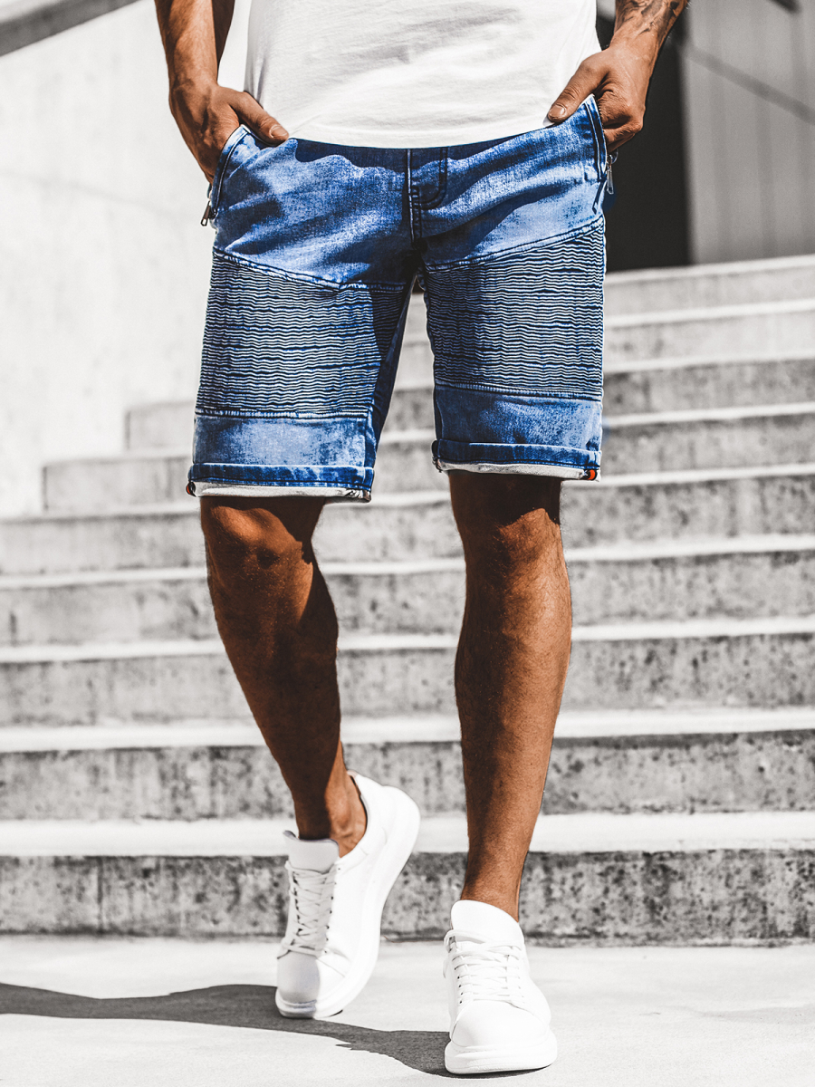 Kurzhose Shorts Kurze Jeanshose Bermuda Jeans Sommer OZONEE RF/HY320 Herren