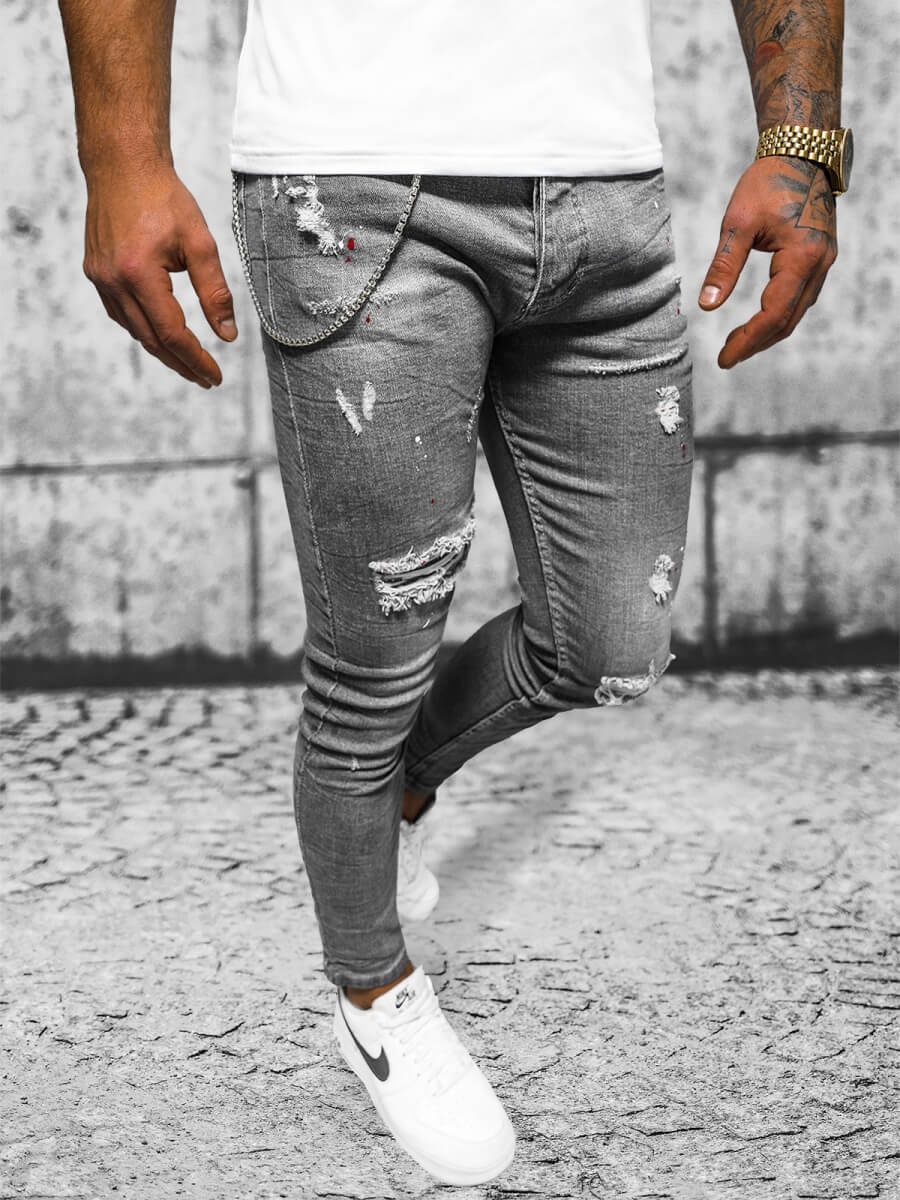 Ozonee Herren Jeanshose Anthrazit OZONEE O/MB459