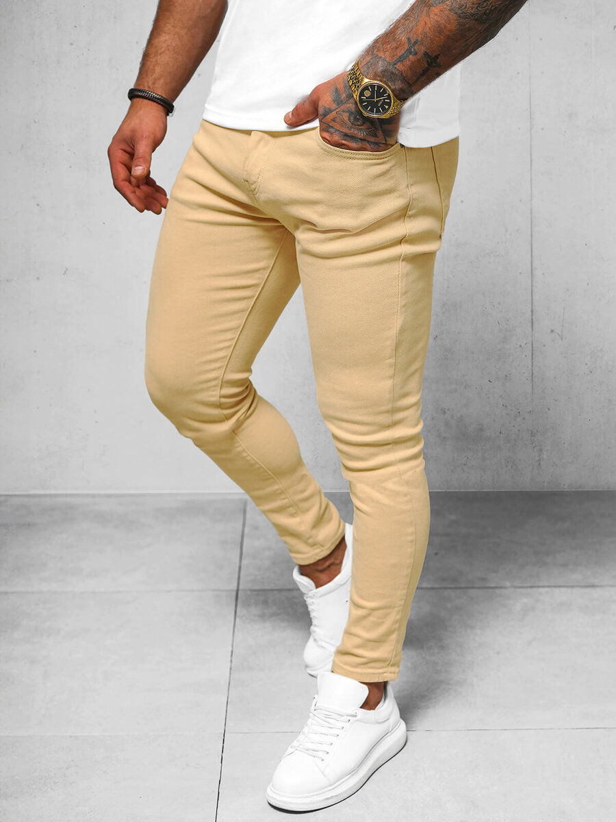 Ozonee Herren Jeanshose Beige OZONEE O/E7887M