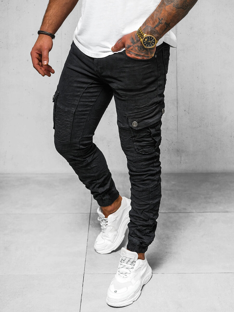 Ozonee Herren Jogger Hose Schwarz OZONEE O/E6979N