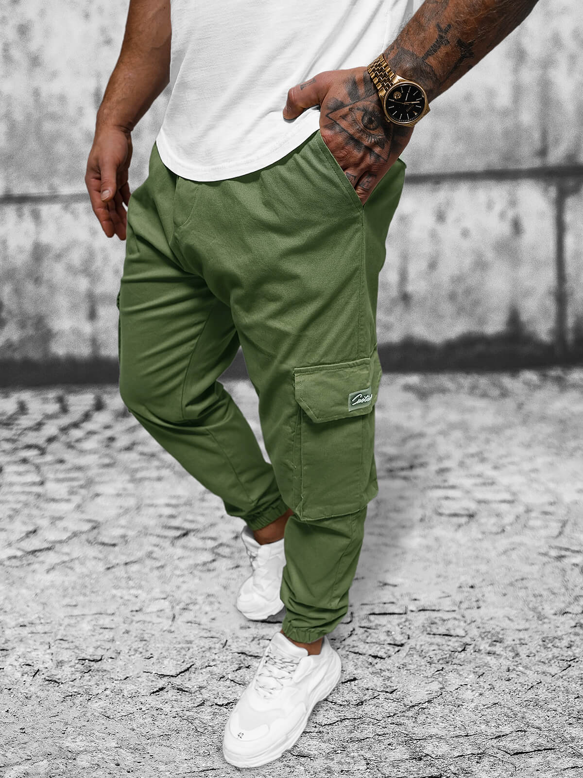 Ozonee Herren Jogger Khaki OZONEE O/G3006