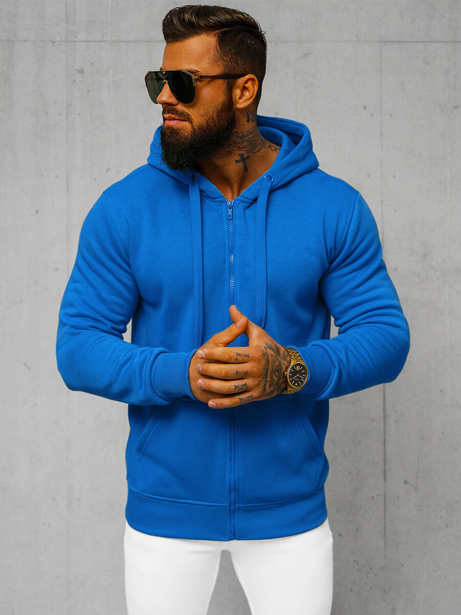 Ozonee Herren Kapuzenpullover Blau OZONEE JS/2008Z