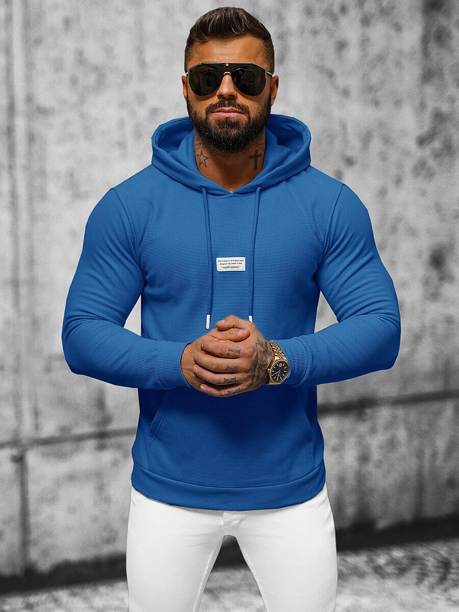 Ozonee Herren Kapuzenpullover Blau OZONEE O/TB2216