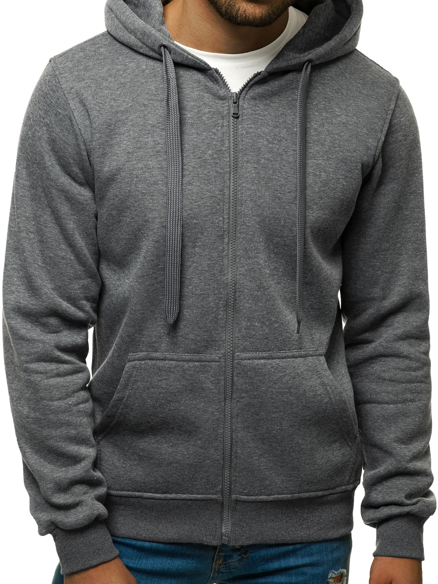 Ozonee Herren Kapuzenpullover Dunkelgrau OZONEE JS/2008