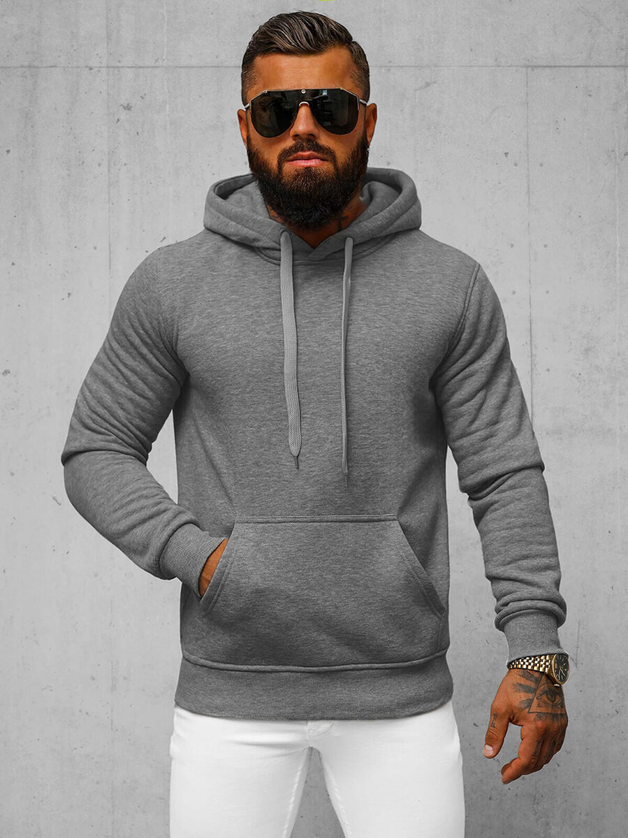 Ozonee Herren Kapuzenpullover Dunkelgrau OZONEE JS/2009Z